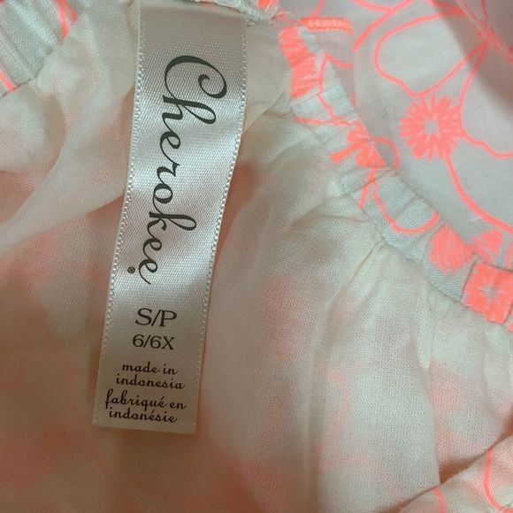 Sz6 Cherokee Pink & White Floral Print Tank Top - Picture 6 of 7